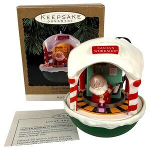 Hallmark Keepsake Ornament Santas Workshop 1993 Magic Light & Motion Christmas